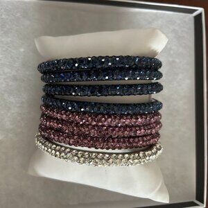 Lot/Bundle of Costume Crystal/Rhinestone Bangle Bracelets New